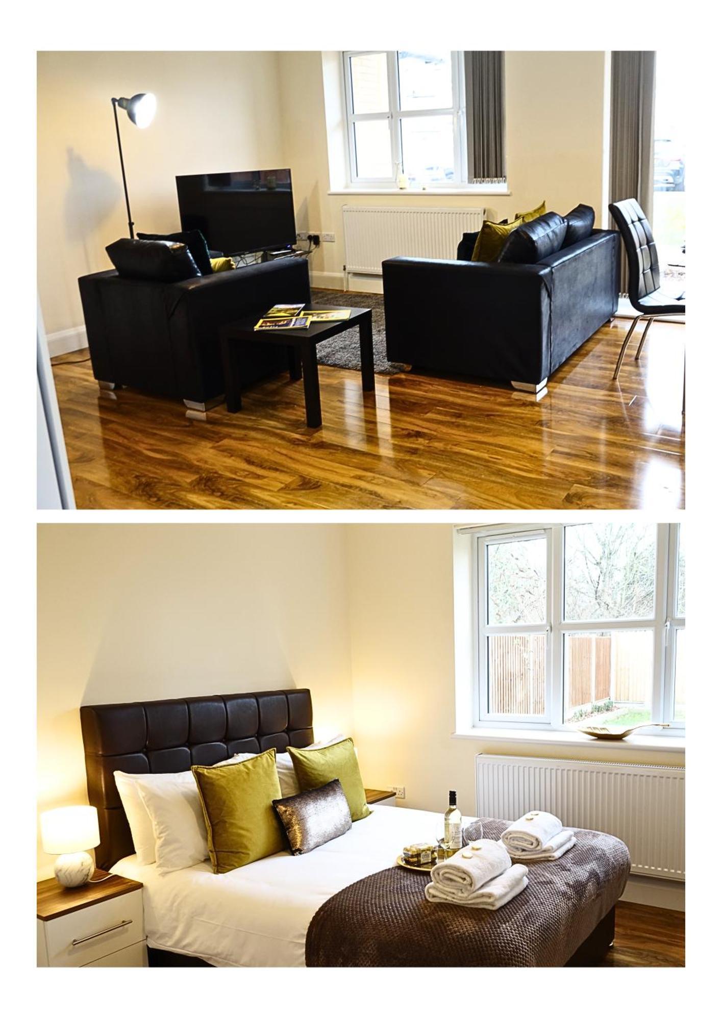 Luxury 2 Bed 2 Bath - Free Parking - 5Min To Airport - Sleeps 6 Apartment Ashford  Exterior photo