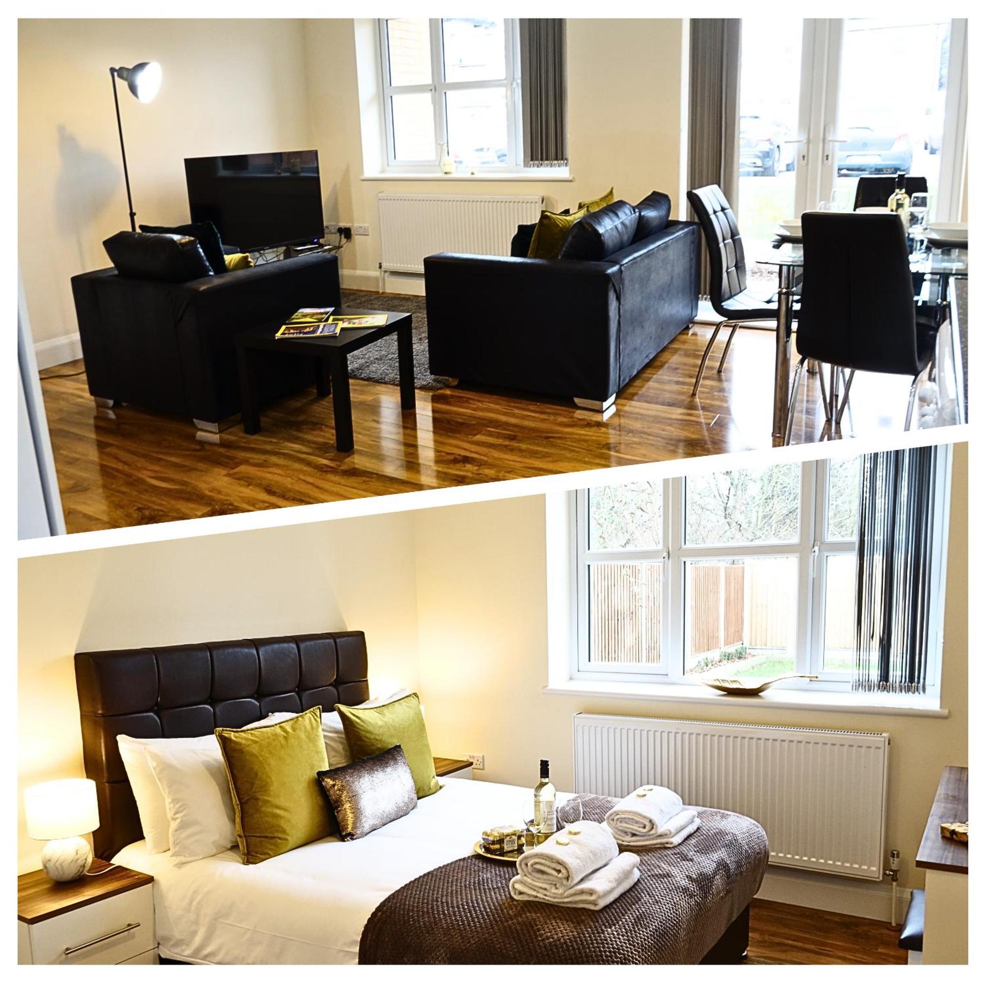 Luxury 2 Bed 2 Bath - Free Parking - 5Min To Airport - Sleeps 6 Apartment Ashford  Exterior photo